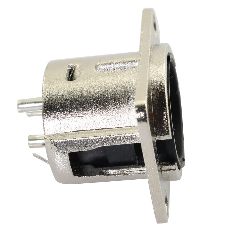 Tegg XLR 3-Pin Male Jack 2PCS 3 Pin Metal Panel Mount Chassis Microphone Mic Socket Audio D Connector - Image 3